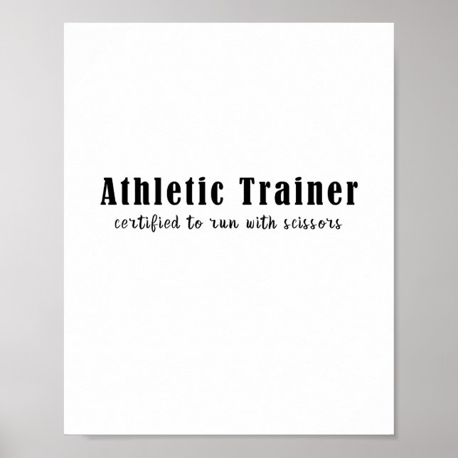 Sporttrainer, der mit Scheren befähigt ist Poster (Vorne)