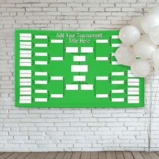 Sportturnier-Bracket - 32 Teams - Grün Banner