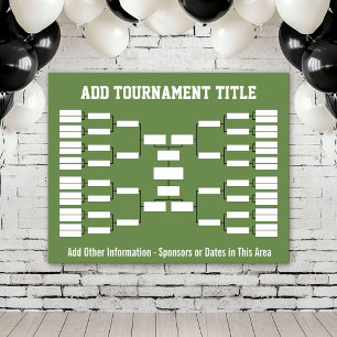 Sportturnier-Bracket - Grüne 32 Teams Poster