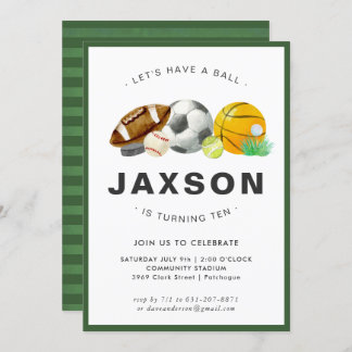 Sportveranstaltungen Einladung zum Geburtstag