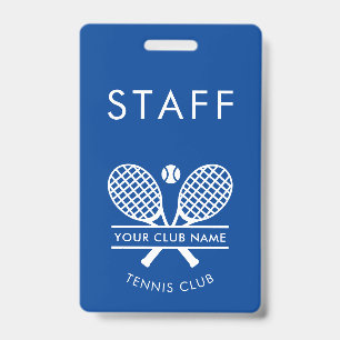 Sportverein Name Tennis Schläger Motiv Jede Farbe Ausweis