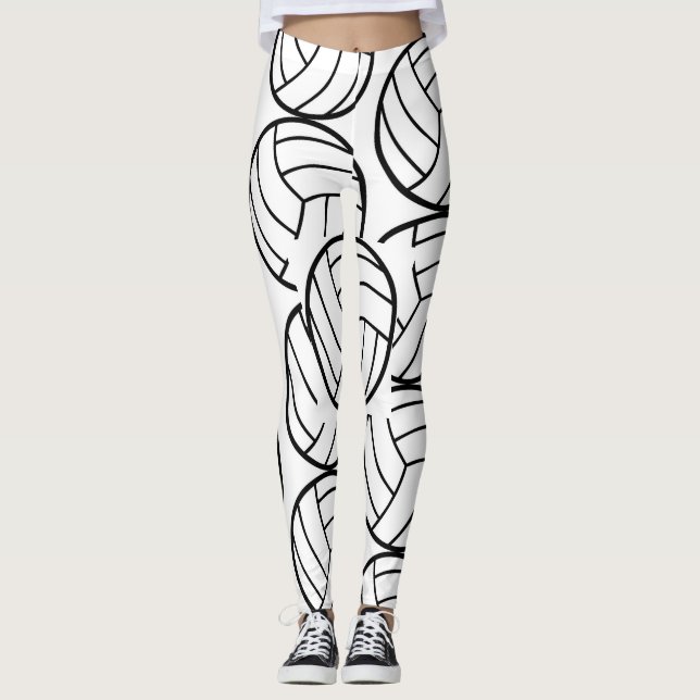 Sportvolleyball-Muster Leggings (Vorderseite)