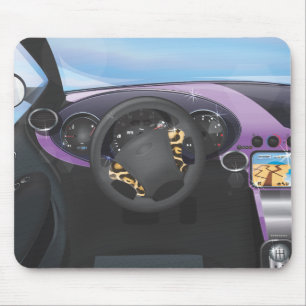 Sportwagen-Armaturenbrett Mousepad