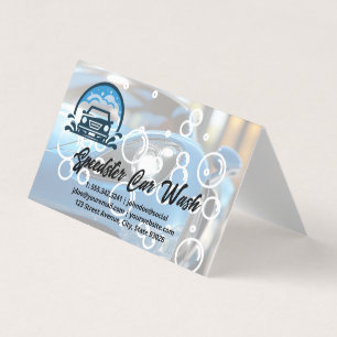 Sportwagen Auto-Wasch-Reinigung-Detailing Visitenkarten