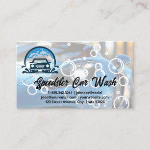 Sportwagen Auto-Wasch-Reinigungsdetailing Visitenkarte