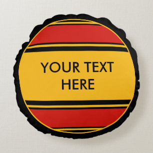 Sportwagen Button Deutschland + Ihr Text Rundes Kissen