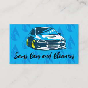 Sportwagen-Illustration   Autowäsche   Autoservice Visitenkarte