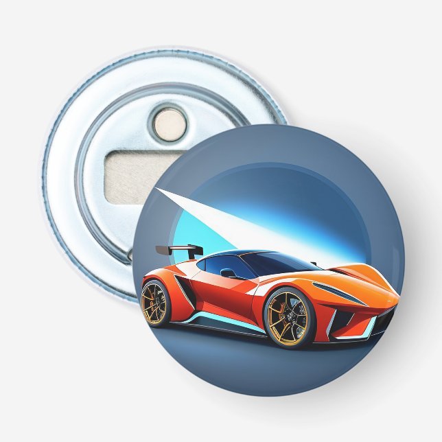Sportwagen mit modernem Design Flaschenöffner (Vorderseite)