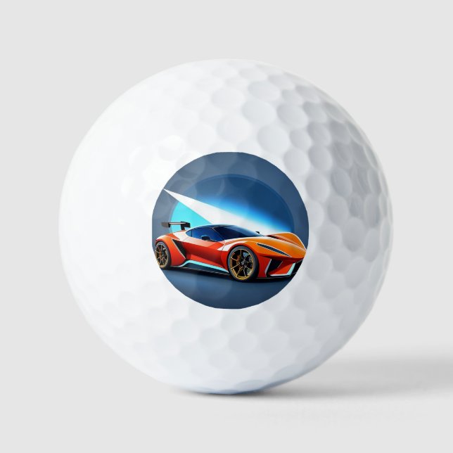 Sportwagen mit modernem Design Golfball (Vorderseite)