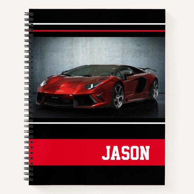 Sportwagen Notizbuch (Vorderseite)