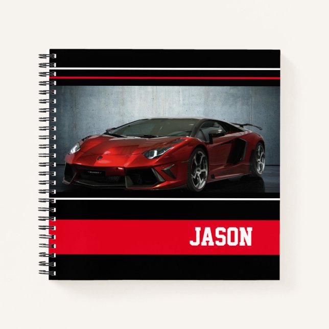 Sportwagen Notizbuch (Vorderseite)