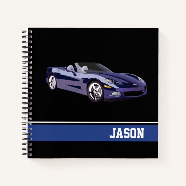Sportwagen Notizbuch (Vorderseite)