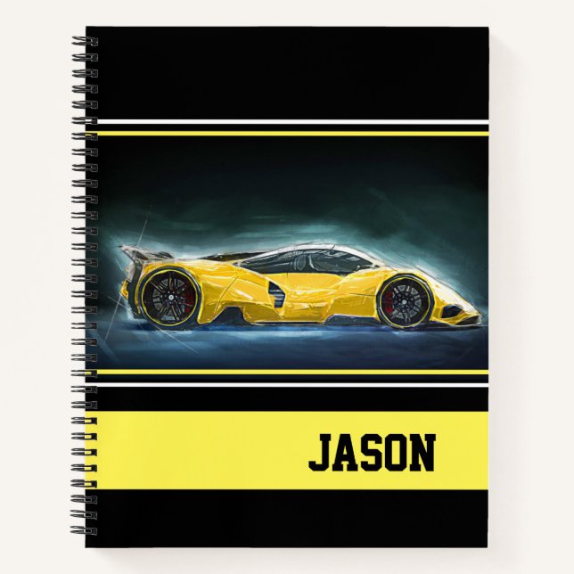 Sportwagen Notizbuch (Vorderseite)