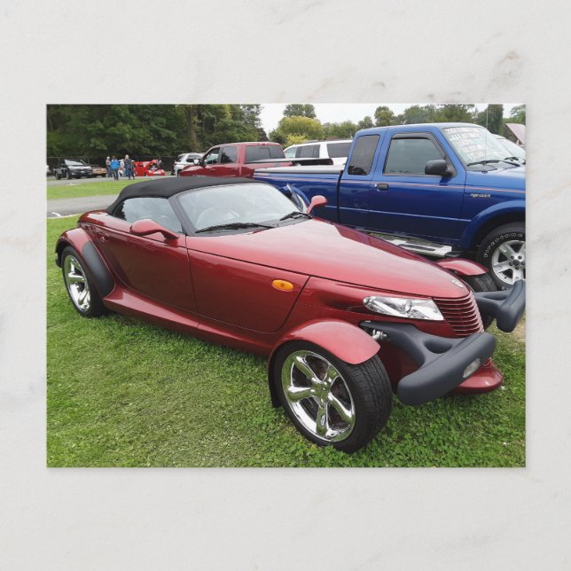 Sportwagen Postkarte (Vorderseite)