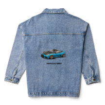 Sportwagen v3 - fügen Sie Ihren Text Denim Jacket