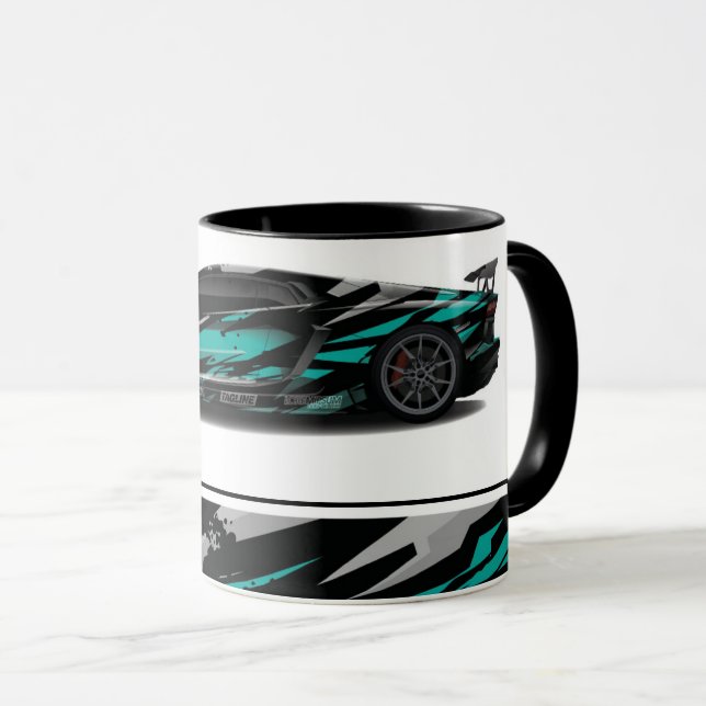 Sportwagen Zwei-Tone-Kaffee-Tasse Tasse (VorderseiteRechts)