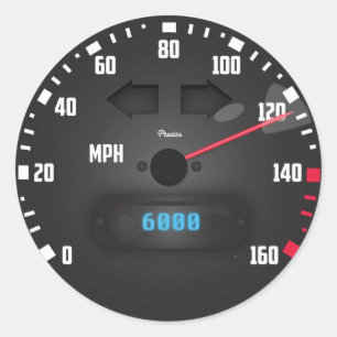 Sportwagenspeedometer Runder Aufkleber