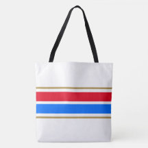 Sporty 70er Bright Red Blue Racing Streifen