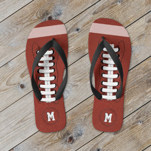 Sporty American Football Mit Monogramm Flip Flops