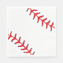 Sporty-Baseball Klassisch Rot & Weiß Sportlich The Serviette