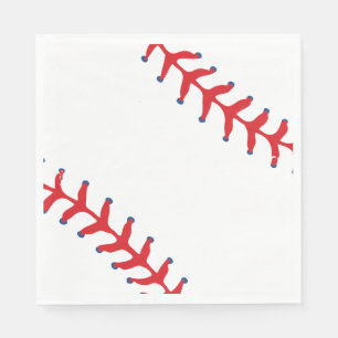 Sporty-Baseball Klassisch Rot & Weiß Sportlich The Serviette