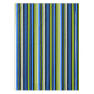 Sporty Blue Green Stripes Tablecloth Tischdecke