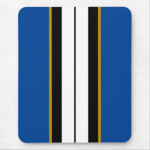 Sporty Blue Schwarz-weiße vertikale Streifen