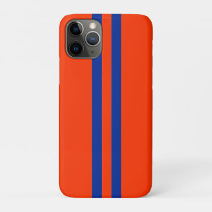 Sporty Blue und Orange Stripes Muster Case-Mate iPhone Hülle
