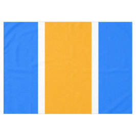 Sporty Bold Bright Blue Yellow White Retro Streife Tischdecke