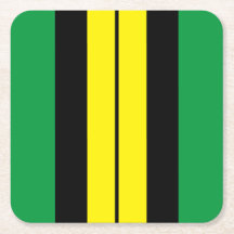 Sporty Bright Green Yellow Black Racing Stripes