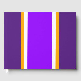 Sporty Bright Lila, gelbe Streifen Gästebuch