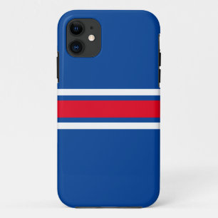 Sporty Bright Red White Royal Blue Racing Streifen Case-Mate iPhone Hülle