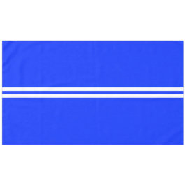 Sporty Bright Royal Blue Twin White Racing Streife Tischdecke