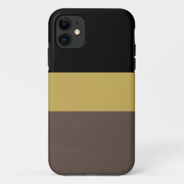 Sporty Chic Wide Black Gold Cocoa Braune Streifen Case-Mate iPhone Hülle