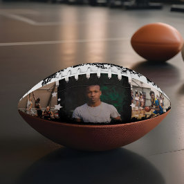 Sporty Custom Player Name & Nummer 3 Foto Collage Football