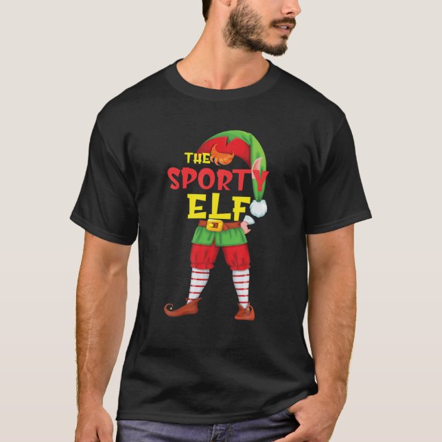 SPORTY Elf Familienweihnachtsgeschenk - Funny Gift T-Shirt (Vorderseite)
