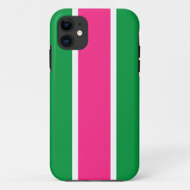 Sporty Fun Bright Pink Green White Racing Streifen Case-Mate iPhone Hülle