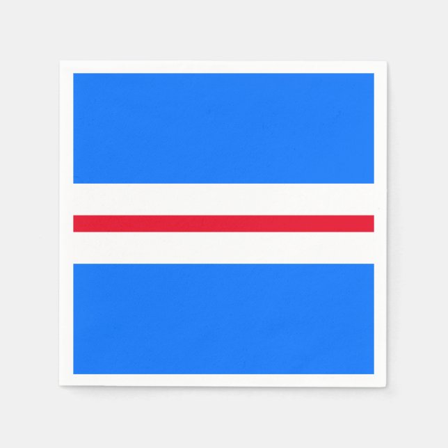 Sporty Fun Moderne, helle, rote, blaue Streifen Serviette (Vorderseite)