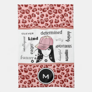 Sporty & Girl Cool Leopard Sports/Gym Handtuch