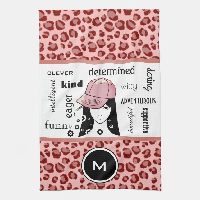 Sporty & Girl Cool Leopard Sports/Gym Handtuch (Vertikal)