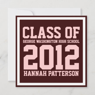 Sporty Girl Jersey Uniform Pink Graduation Party Einladung