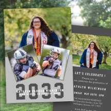 Sporty Girl Modern Bold Script 4 Foto Abschluss