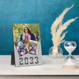 Sporty Girl Modern Bold Script Abschluss 3 Foto Fotoplatte