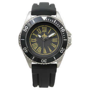 Sporty Gold und Black eWatch Armbanduhr