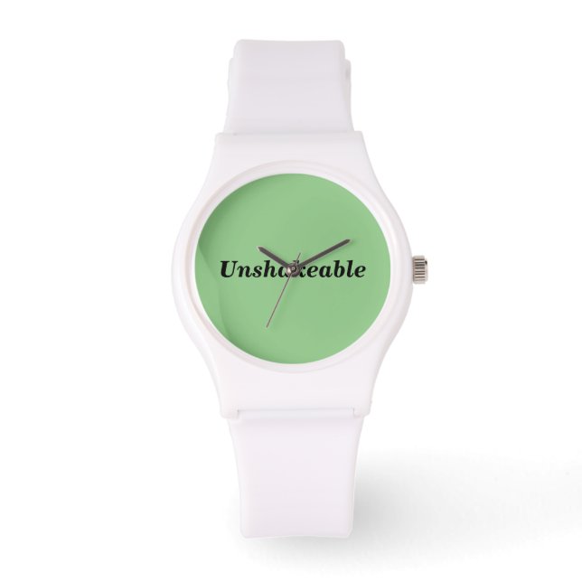 Sporty Green Face Armbanduhr (Vorderseite)