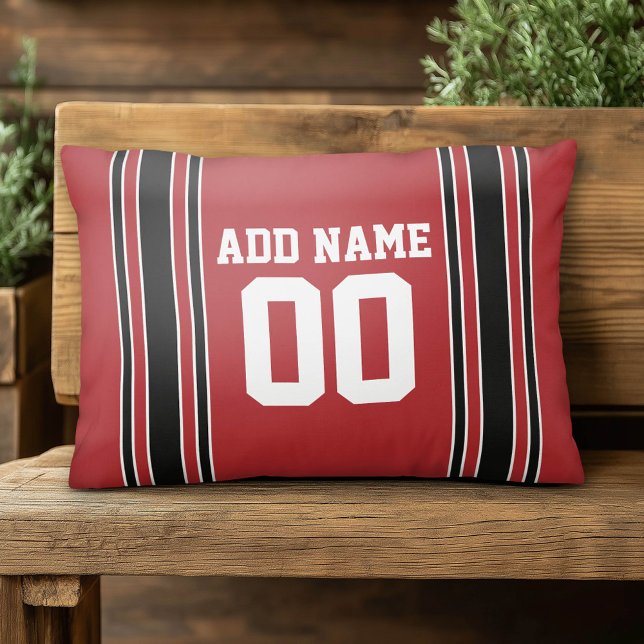 Sporty Jersey mit Individuelle Name Nummer Zierkissen (Custom Pillow)