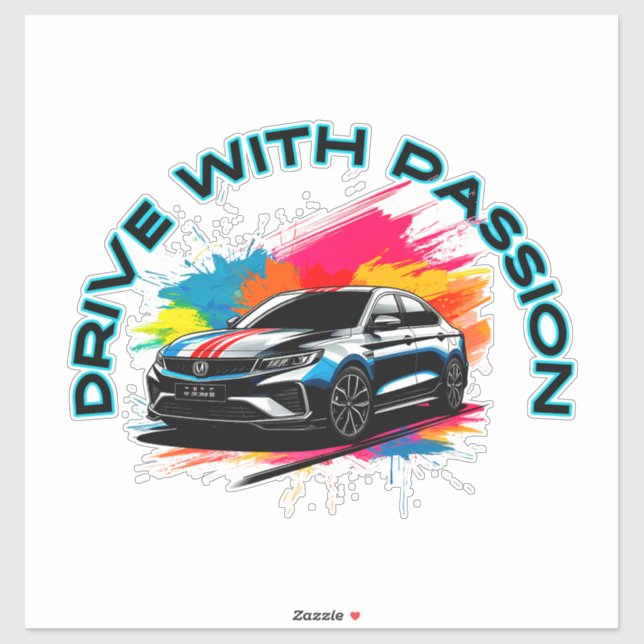 Sporty Luxury Car Aufkleber (Blatt)