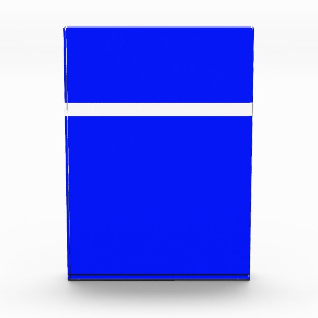 Sporty Modern Royal Blue Top Third Strip Fotoblock (Vorderseite)
