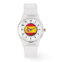 Sporty Pink Silicon Watch - Die Spanienflagge Armbanduhr