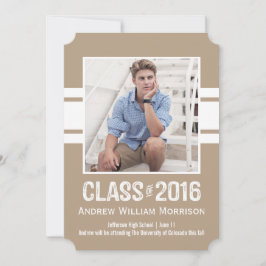 Sporty Prep Abschluss Foto Class 2016 Einladung